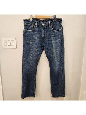Vintage Polo Ralph Lauren Selvedge Jeans Blue Mens Tag 35x30 Fits 36x30